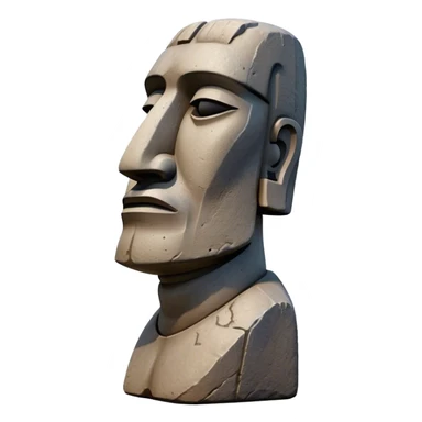 easter island statue side view sticker