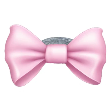 Disco ball with light pink bow sticker