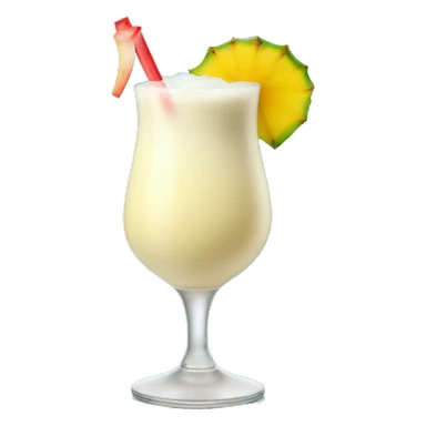 Pina colada in hurricane glass sticker