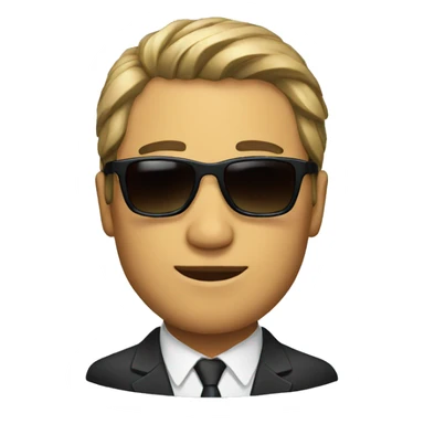 man with a suit and sunglasses sticker