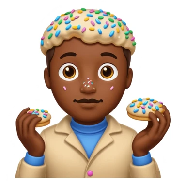 Frosted Cookie Man with sprinkles sticker