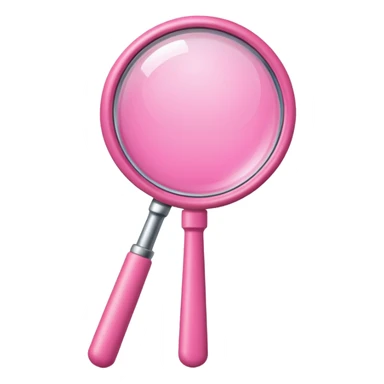 pink magnifying glass sticker