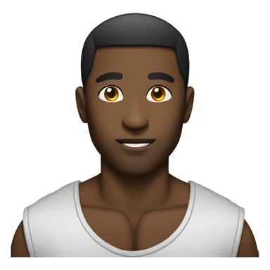 Black man with abs  sticker