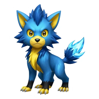 Shiny Colorful Crazy Manic Feral Manectric-Luxray-Electrike-Pokémon-Fakémon-fusion sticker