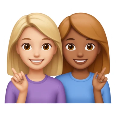 2 Besties g girls sticker