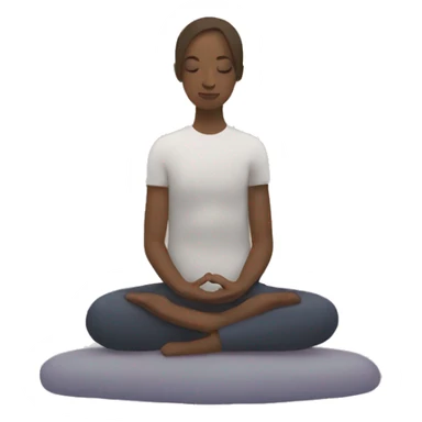 Mindful Meditation - A person meditating in a calm pose. sticker