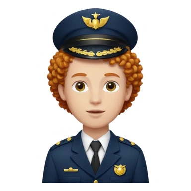 bellboy face big curly hair ginger sticker