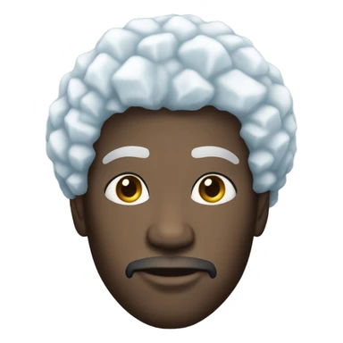 Man made of ice Afro American sticker