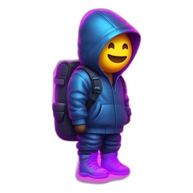 Juicy booty neon sign style man rain sticker