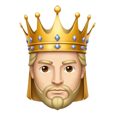 powerful overlord ruler with crown and armor sticker