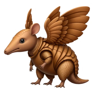 winged armadillo sticker