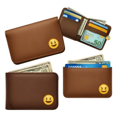 Two wallets side by side, one empty with overdraft fee -$35, one full labeled “$20K savings”, icons of banks and bills around, emoji-style realism sticker