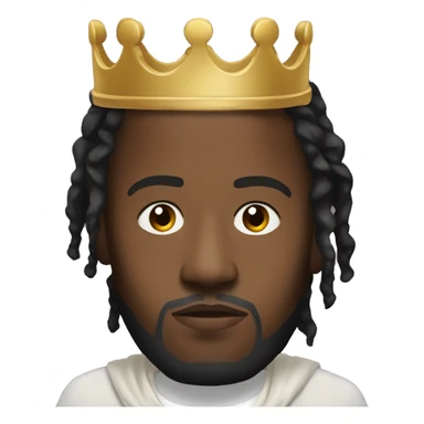 kendrick lamar with jesus crown on his head sticker