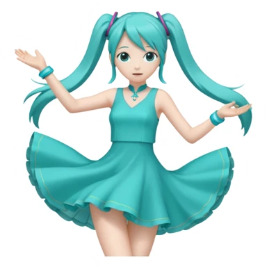hatsune miku dancing  sticker