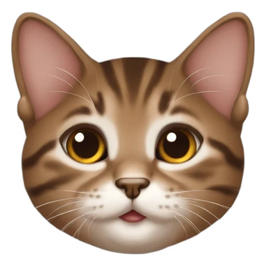 fille chaton yeux marrons sticker