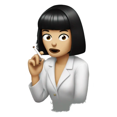 mia wallace smoking  sticker