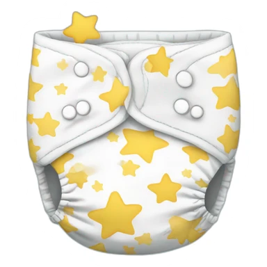 Diaper with stars sticker