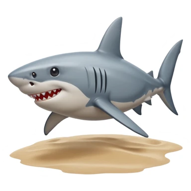 Shark at the beach sticker