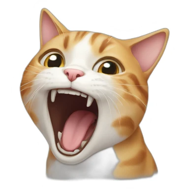 Cat screaming for food sticker