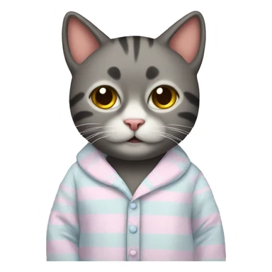 Cat in pajamas  sticker