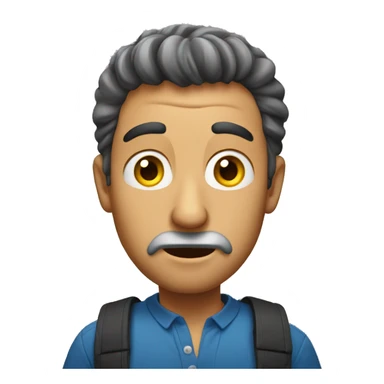 Italian man have a surprised  sticker