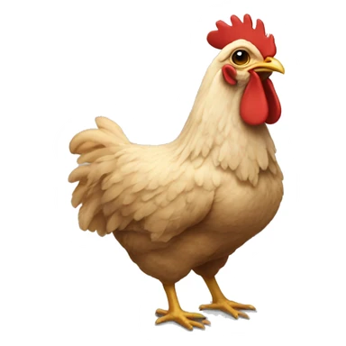 Chicken wearing a 56 jersey sticker