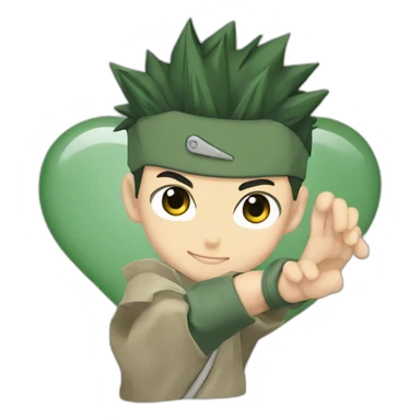 Shikamaru making heart with hand sticker