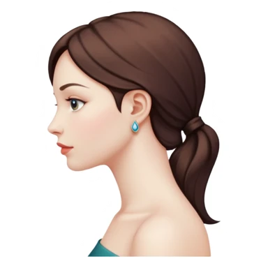 woman neck in profile sticker