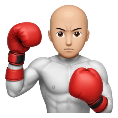 Saitama red hand punch with boxing glove sticker