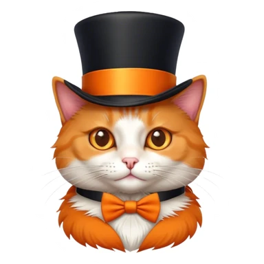 a cat with a tophat sticker
