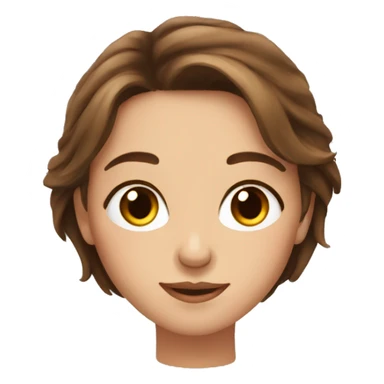 hazel eyed girl with brown hair sticker