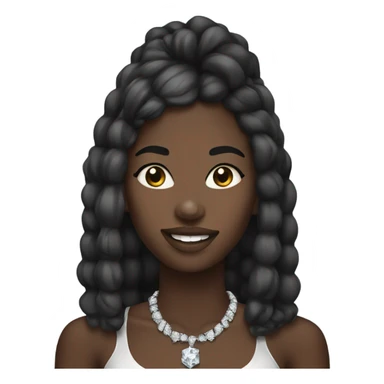 Black girl with diamond grills sticker