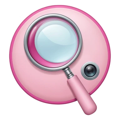 mix light pink dark pink and white girly phone internet with a magnifying glass sticker