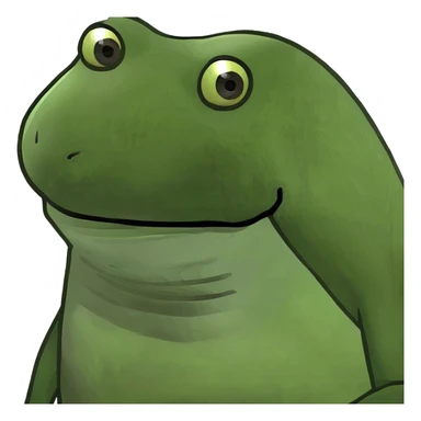 Realistic bufo merch sticker
