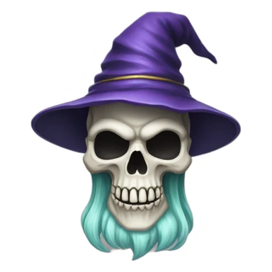 Wizard Skull Halloween sticker