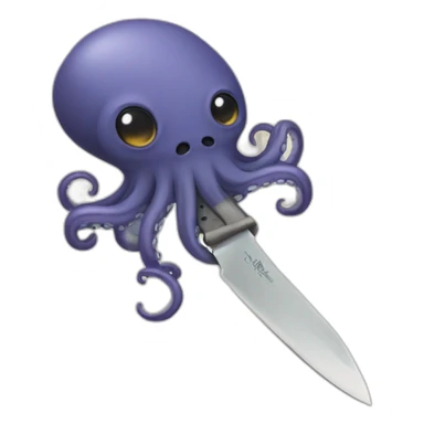 octopus knife sticker