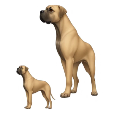 dog Cane Corso color fawn full body sticker