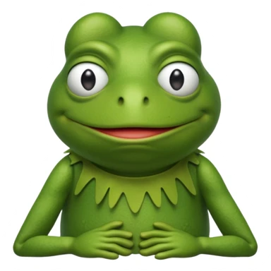 Tired Kermit frog  sticker