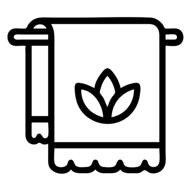 icon on the theme of post yoga towel classes.  sticker