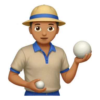 petanque player sticker