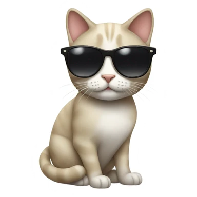 Cat with sunglasses sticker