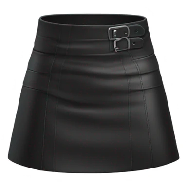 Black leather mini skirt isolated sticker