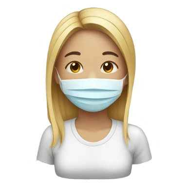 smiling girl with closed eyes ,put on a facial mask sticker