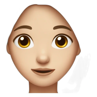 a girl with blue eyes and brown hair, French sticker