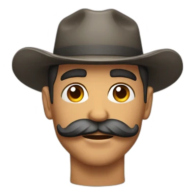 Muscles mustache expressive Cuban man sticker