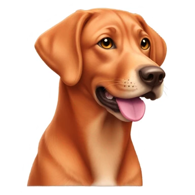 Fox red labrador with pink nose  sticker