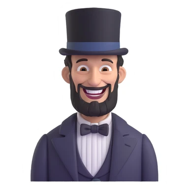 Thrall from World of Warcraft dressed as Abraham Lincoln laughing sticker