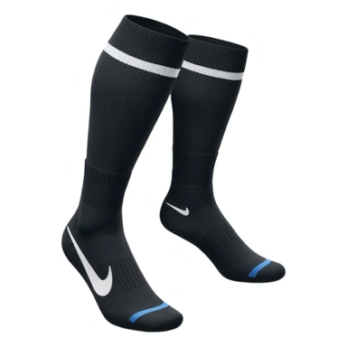 black football sock with white Nike tick, knee-high style sticker