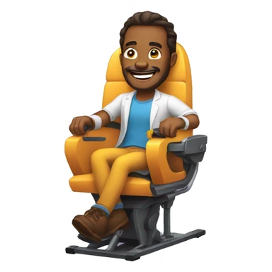 entrepreneur in a seat in a rollercoaster sticker