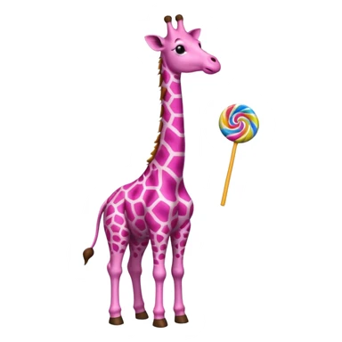 Pink giraffe + 🍭 sticker